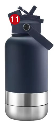 Trinkflasche für Hunde & Katzen mit integriertem Napf – 1000 ml